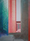 "Midtown Manhattan". Acrylic on canvas. 48"H x 36"W